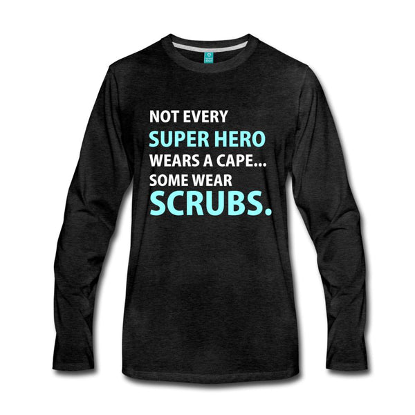 Some Super heroes Wear Scrubs Men's Premium Long Sleeve T-Shirt-Men's Premium Long Sleeve T-Shirt | Spreadshirt 875-I love Veterinary