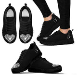 Stethoscope with Pawprints Heart - Women's Sneakers-Sneakers-I love Veterinary