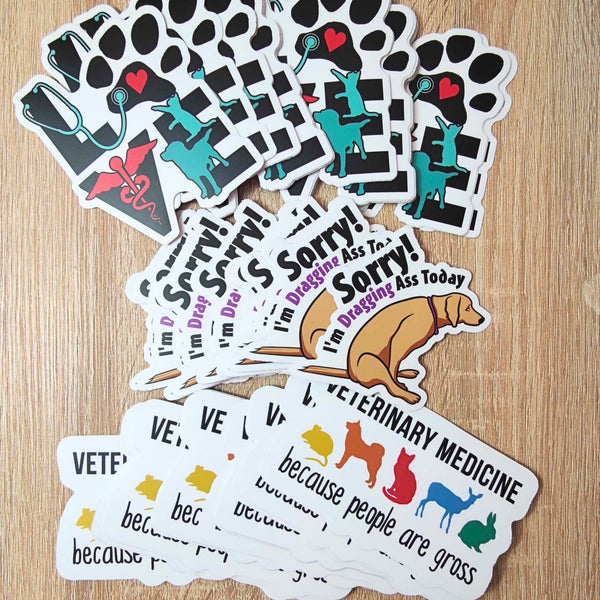 STICKERS Bundle! 3 for 2-I love Veterinary