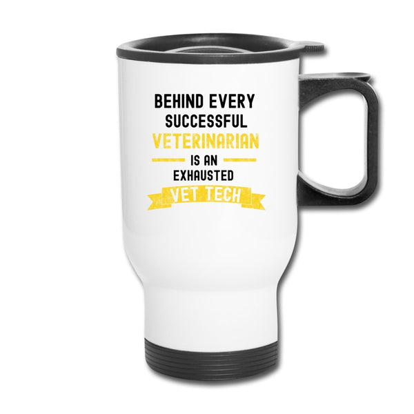 Successful Vet, Exhausted Vet Tech 14oz Travel Mug-Travel Mug | BestSub B4QC2-I love Veterinary