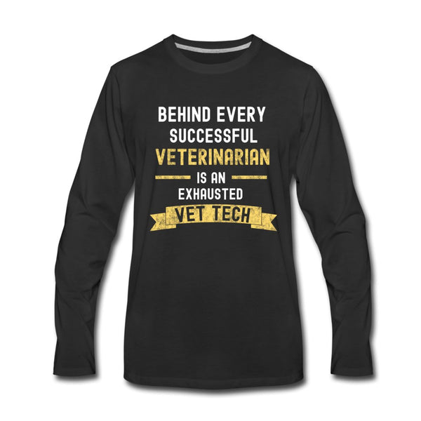 Successful Vet, Exhausted Vet Tech Unisex Premium Long Sleeve T-Shirt-Men's Premium Long Sleeve T-Shirt | Spreadshirt 875-I love Veterinary