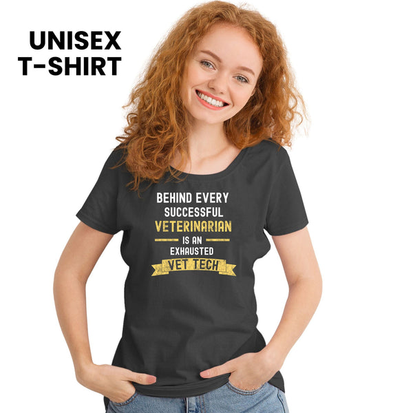 Successful Vet, Exhausted Vet Tech Unisex T-shirt-Unisex Classic T-Shirt | Fruit of the Loom 3930-I love Veterinary