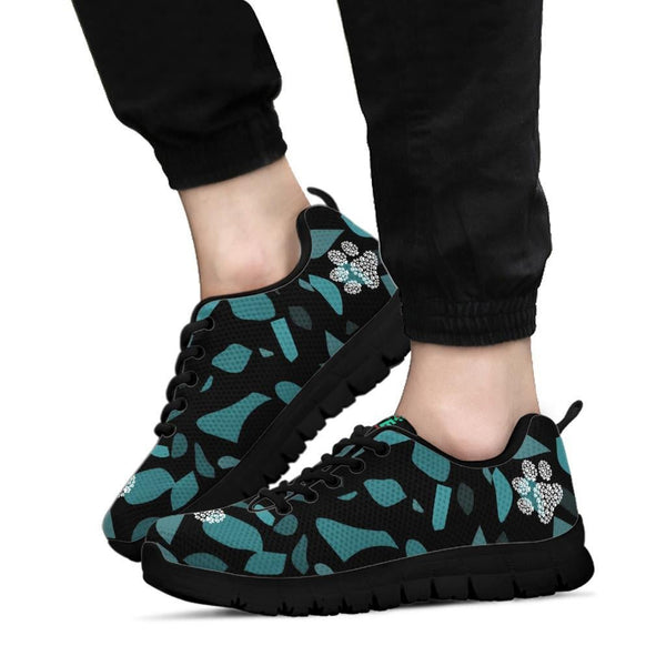 Terra Pattern with Pawprints - Women's Sneakers-Sneakers-I love Veterinary