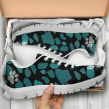 Terra Pattern with Pawprints - Women's Sneakers-Sneakers-I love Veterinary
