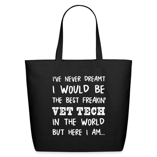 The best Freakin' Vet Tech Eco-Friendly Cotton Tote-Eco-Friendly Cotton Tote-I love Veterinary