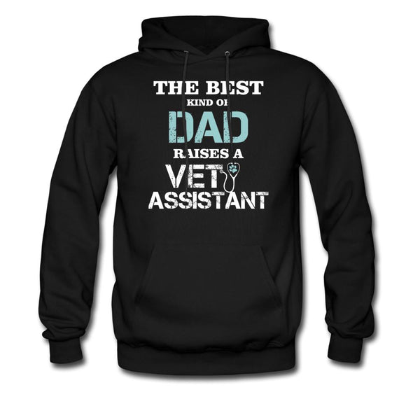 The best kind of Dad raises a Vet Assistant Unisex Hoodie-Men's Hoodie | Hanes P170-I love Veterinary