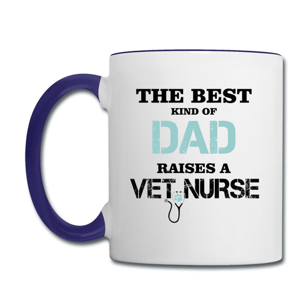 The best kind of Dad raises a Vet Nurse Contrast Coffee Mug-Contrast Coffee Mug | BestSub B11TAA-I love Veterinary