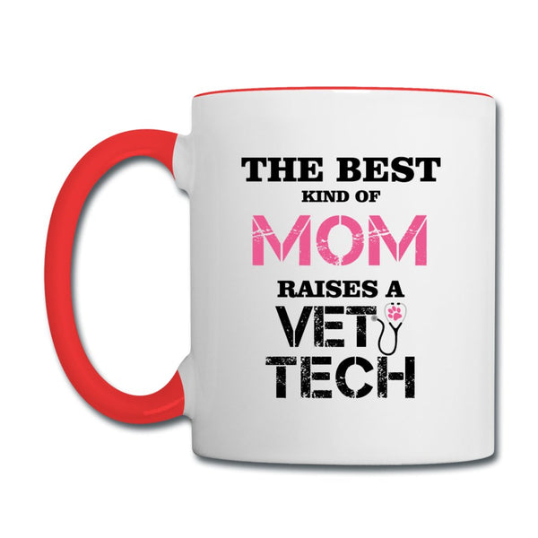 The best kind of Mom raises a Vet Tech Contrast Coffee Mug-Contrast Coffee Mug | BestSub B11TAA-I love Veterinary