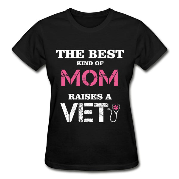 The best kind of Mom raises a Veterinarian Gildan Ultra Cotton Ladies T-Shirt-Ultra Cotton Ladies T-Shirt | Gildan G200L-I love Veterinary