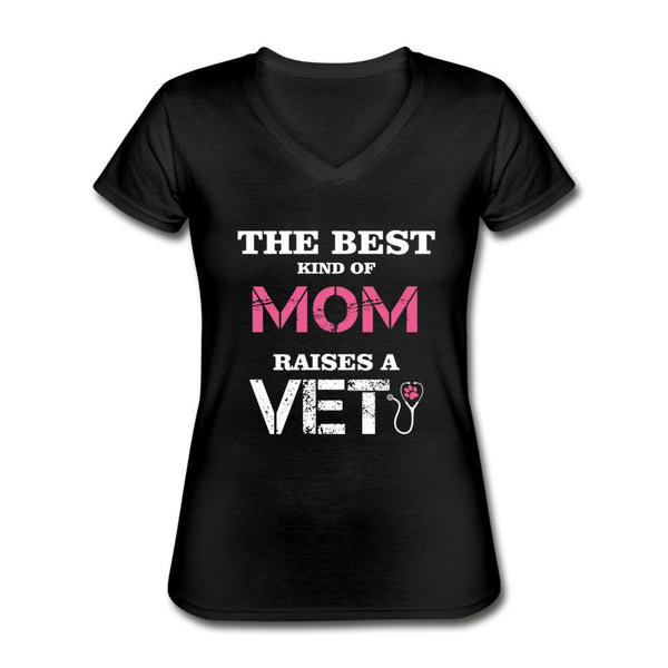 The best kind of Mom raises a Veterinarian Women's V-Neck T-Shirt-Women's V-Neck T-Shirt | Fruit of the Loom L39VR-I love Veterinary