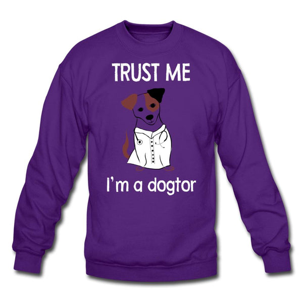 Trust me I'm a dogtor Crewneck Sweatshirt-Unisex Crewneck Sweatshirt | Gildan 18000-I love Veterinary