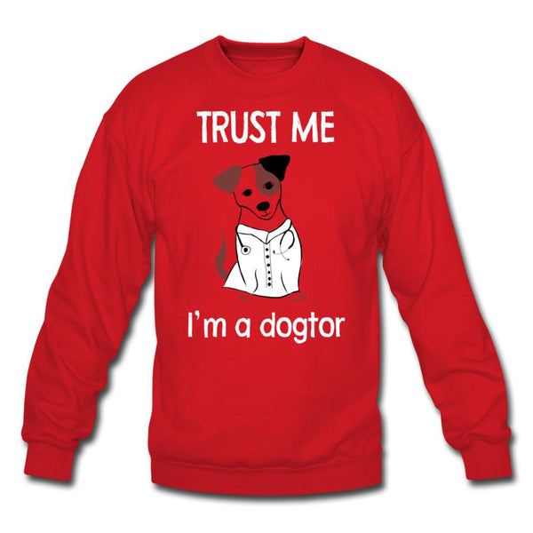 Trust me I'm a dogtor Crewneck Sweatshirt-Unisex Crewneck Sweatshirt | Gildan 18000-I love Veterinary