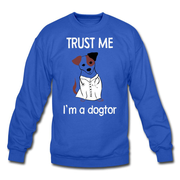 Trust me I'm a dogtor Crewneck Sweatshirt-Unisex Crewneck Sweatshirt | Gildan 18000-I love Veterinary