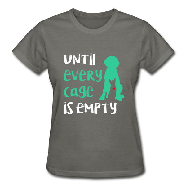 Until every cage is empty Gildan Ultra Cotton Ladies T-Shirt-Ultra Cotton Ladies T-Shirt | Gildan G200L-I love Veterinary