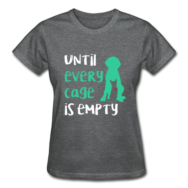 Until every cage is empty Gildan Ultra Cotton Ladies T-Shirt-Ultra Cotton Ladies T-Shirt | Gildan G200L-I love Veterinary