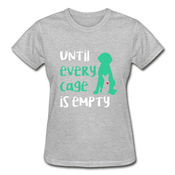 Until every cage is empty Gildan Ultra Cotton Ladies T-Shirt-Ultra Cotton Ladies T-Shirt | Gildan G200L-I love Veterinary