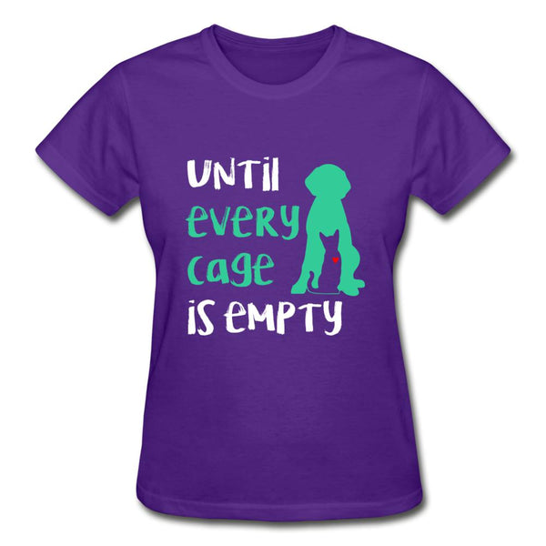 Until every cage is empty Gildan Ultra Cotton Ladies T-Shirt-Ultra Cotton Ladies T-Shirt | Gildan G200L-I love Veterinary
