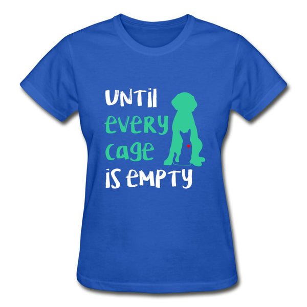 Until every cage is empty Gildan Ultra Cotton Ladies T-Shirt-Ultra Cotton Ladies T-Shirt | Gildan G200L-I love Veterinary