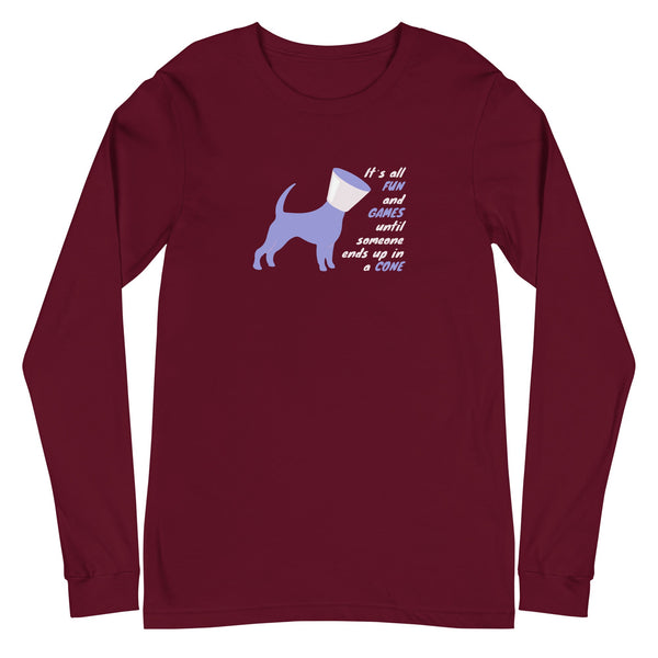 Until someone ends up in a cone Unisex Premium Long Sleeve T-Shirt-Unisex Long Sleeve Shirt | Bella + Canvas 3501-I love Veterinary