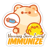 Vaccines save lives! Immunize Sticker-Sticker-I love Veterinary