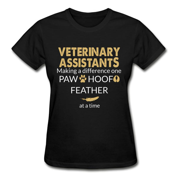 Vet Assistant- Making a Difference Gildan Ultra Cotton Ladies T-Shirt-Ultra Cotton Ladies T-Shirt | Gildan G200L-I love Veterinary