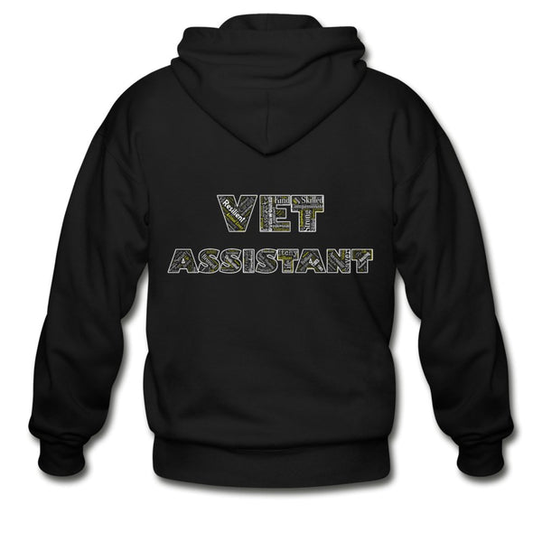 Vet Assistant Typography Unisex Zip Hoodie-Heavy Blend Adult Zip Hoodie | Gildan G18600-I love Veterinary