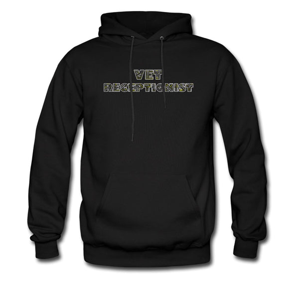 Vet Receptionist Typography Unisex Hoodie-Men's Hoodie | Hanes P170-I love Veterinary