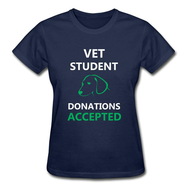 Vet Student Donations Accepted Gildan Ultra Cotton Ladies T-Shirt-Ultra Cotton Ladies T-Shirt | Gildan G200L-I love Veterinary