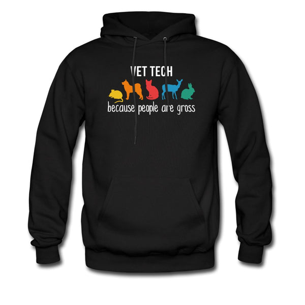 Vet Tech because people are gross Men's Hoodie-Men's Hoodie | Hanes P170-I love Veterinary