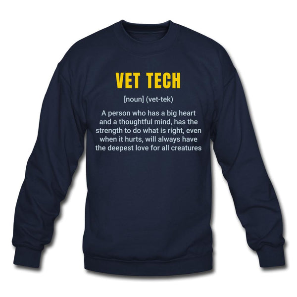 Vet Tech Definition Crewneck Sweatshirt-Unisex Crewneck Sweatshirt | Gildan 18000-I love Veterinary