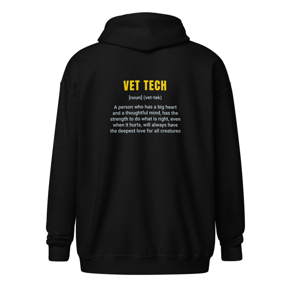 Vet Tech Definition Unisex Zip Hoodie-Unisex Zip Hoodie | Gildan 18600-I love Veterinary