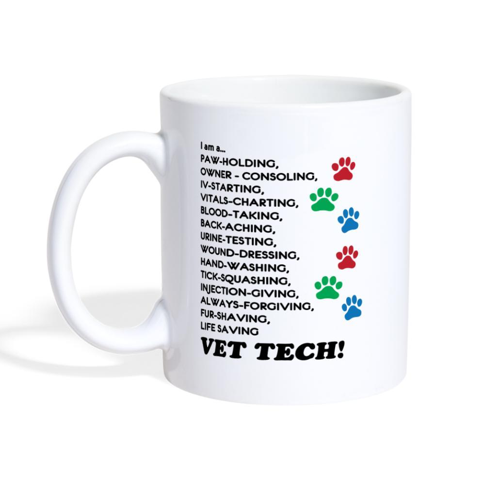 Vet Receptionist Pawprint Travel Mug – I love Veterinary