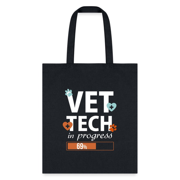 Vet Tech in progress Cotton Tote Bag-Tote Bag | Q-Tees Q800-I love Veterinary