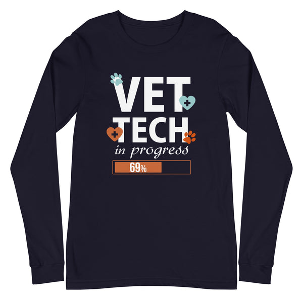 Vet Tech in progress Unisex Premium Long Sleeve T-Shirt-Unisex Long Sleeve Shirt | Bella + Canvas 3501-I love Veterinary
