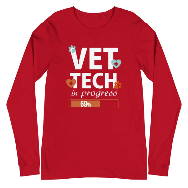 Vet Tech in progress Unisex Premium Long Sleeve T-Shirt-Unisex Long Sleeve Shirt | Bella + Canvas 3501-I love Veterinary