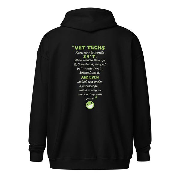 Vet Tech - Know how to handle it Unisex Zip Hoodie-Unisex Zip Hoodie | Gildan 18600-I love Veterinary