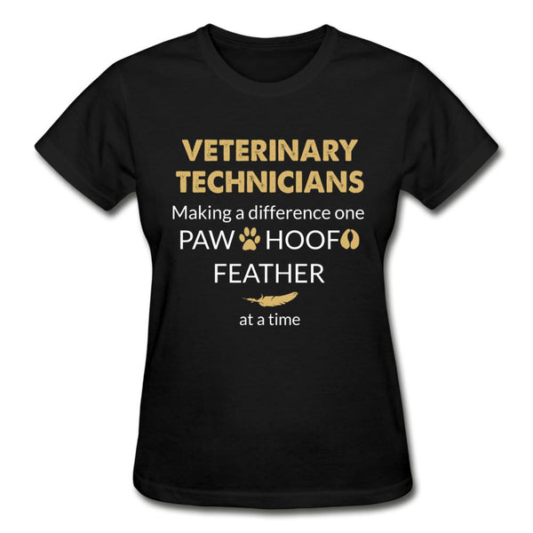 Vet Tech- Making a Difference Gildan Ultra Cotton Ladies T-Shirt-Ultra Cotton Ladies T-Shirt | Gildan G200L-I love Veterinary