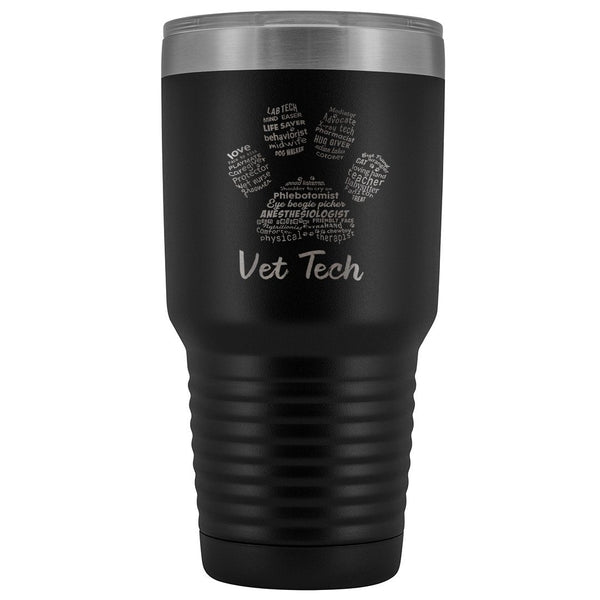 Vet Tech- Paw Print 30oz Vacuum Tumbler-Tumblers-I love Veterinary