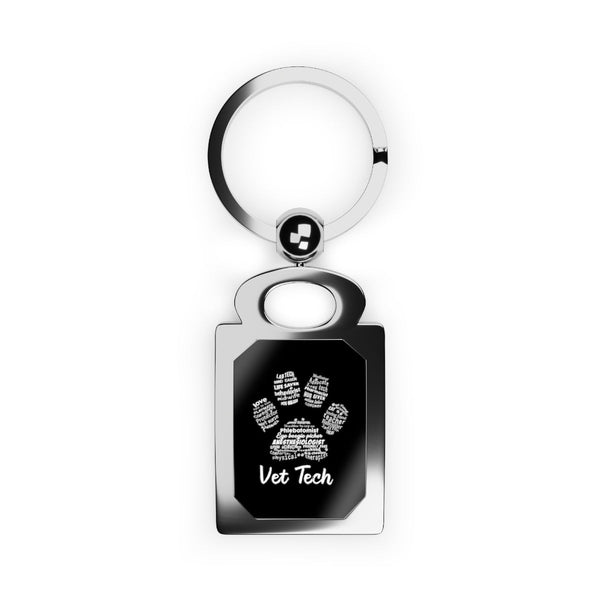 Vet Tech Paw Print Keychain-Keychains-I love Veterinary