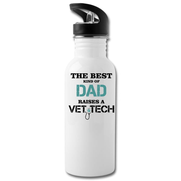 Vet Tech - The best kind of Dad raises a Vet Tech 20oz Water Bottle-Water Bottle | BestSub BLH1-2-I love Veterinary