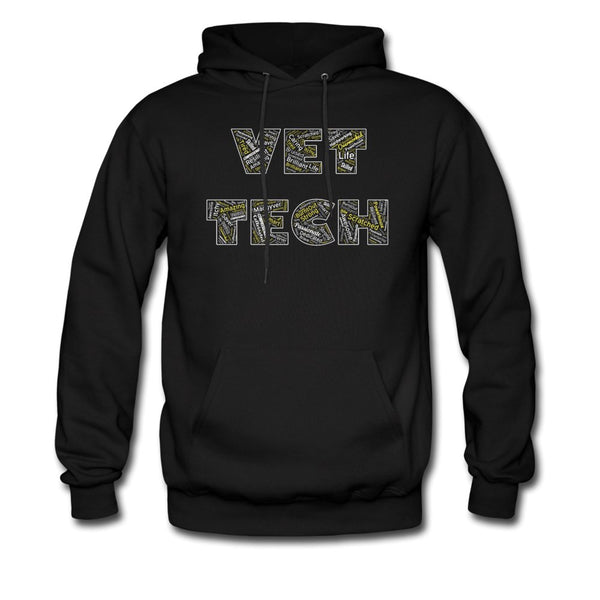 Vet Tech Typography Unisex Hoodie-Men's Hoodie | Hanes P170-I love Veterinary