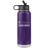 Vet techs are pawesome Water Bottle Tumbler 32 oz-Water Bottle Tumbler-I love Veterinary