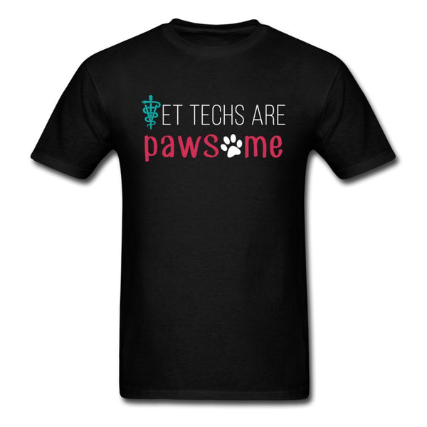 Vet techs are pawsome Unisex T-shirt-Unisex Classic T-Shirt | Fruit of the Loom 3930-I love Veterinary