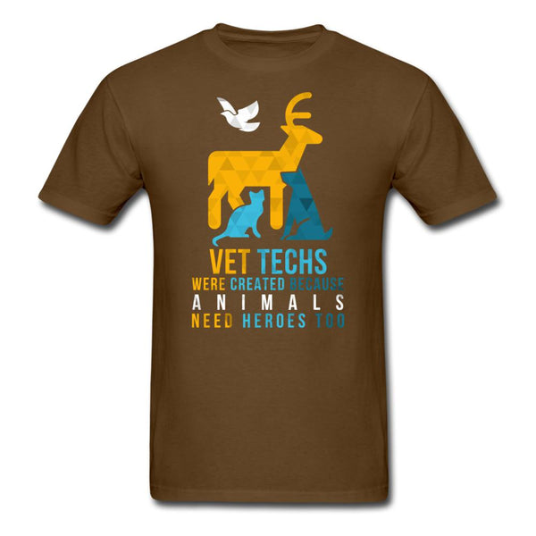 Vet Techs were created because animals need heroes too Unisex T-shirt-Unisex Classic T-Shirt | Fruit of the Loom 3930-I love Veterinary