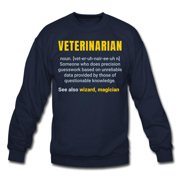 Veterinarian Definition Crewneck Sweatshirt-Unisex Crewneck Sweatshirt | Gildan 18000-I love Veterinary