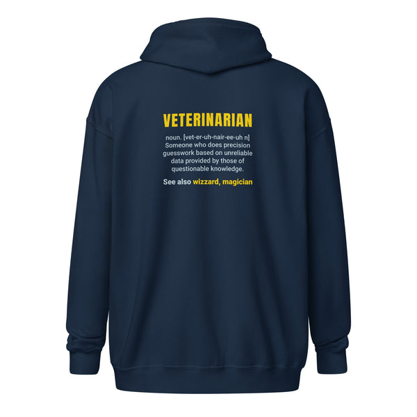 Veterinarian Definition Unisex heavy blend zip hoodie-Unisex Heavy Blend Zip Hoodie | Gildan 18600-I love Veterinary