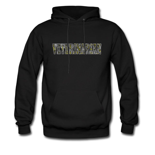 Veterinarian Typography Unisex Hoodie-Men's Hoodie | Hanes P170-I love Veterinary