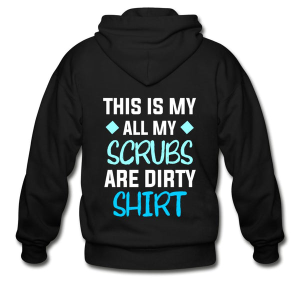 Veterinary - All my Scrubs are dirty Unisex Zip Hoodie-Heavy Blend Adult Zip Hoodie | Gildan G18600-I love Veterinary