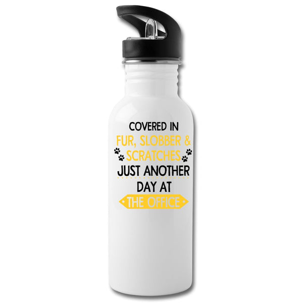 Veterinary - Fur, Slobber, Scratches 20oz Water Bottle-Water Bottle | BestSub BLH1-2-I love Veterinary