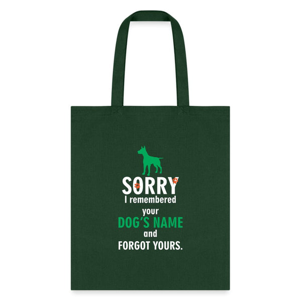 Veterinary - I remembered your dogs name Cotton Tote Bag-Tote Bag | Q-Tees Q800-I love Veterinary